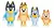 BLUEY X4 BLUEY & FAMILY NUEVAS EXPRESIONES 17366 - comprar online