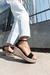 Sandalias Jessy Baja Negro Gamuza - comprar online