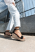 Sandalias Jessy Baja Negro Gamuza