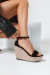 Sandalias Jessy Alta Negro Gamuza - mandragora calzados
