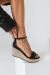 Sandalias Jessy Baja Negro Pu - comprar online