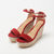 Sandalias Jessy Alta Rojo Gamuza