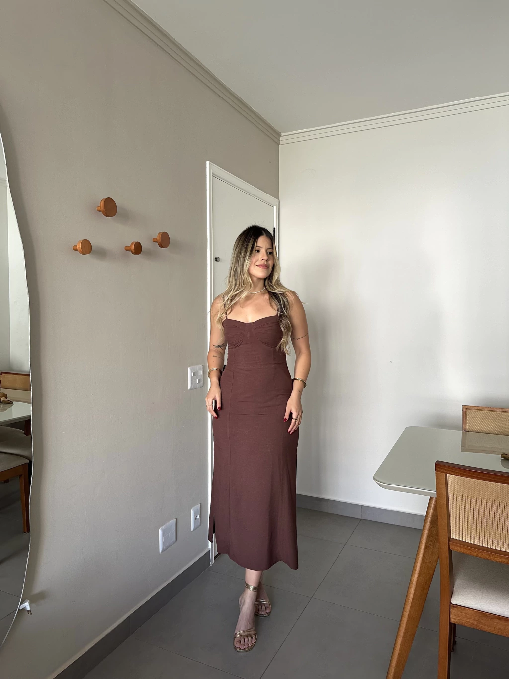 Vestido Louise - Marrom