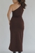 Vestido Ombro Único com Fenda Frontal - LIBRI CLOTHING