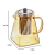 TETERA RECTA DE VIDRIO 550ML DORADA (COR5580) - 5 Onzas