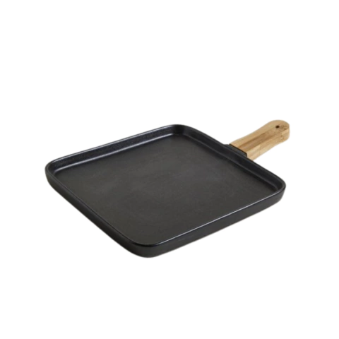 FUENTE SIMIL HIERRO C/MANGO DE BAMBOO 26X26CM (SIM6K95)