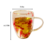 MUG DOBLE VIDRIO C/ASA FLORES ALIENTO DE BEBE FUCSIA 350ML (ETN0140F) - comprar online