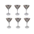 SET X 6 COPA MARTINI VIDRIO GRIS 190ML (ETN5955)
