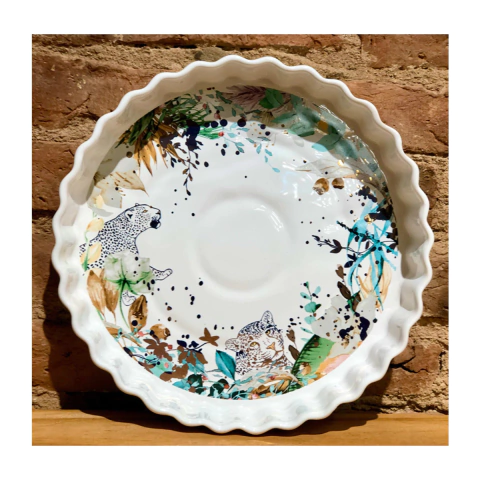 TARTERA GRANDE CERAMICA 27,5 X 4,5 JUNGLE (NEK0021)