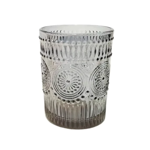 SET X 6 VASOS DE VIDRIO GRIS 350 ML MARGARITA (ETN5394)