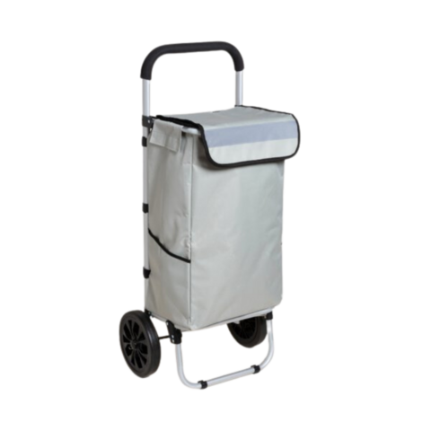 CARRO DE COMPRAS PLEGABLE ALUMINIO GRIS (SIM6001C)