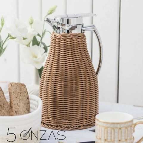 JARRA TERMICA 1L SAKURA RATAN MARRON (KOO9051M) - comprar online