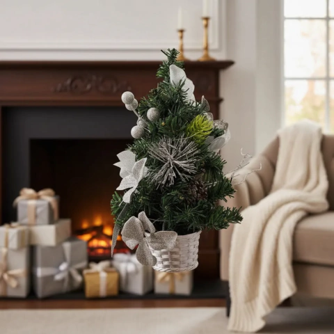 ARBOL DE NAVIDAD CANASTO PLATA (ETN5670P)