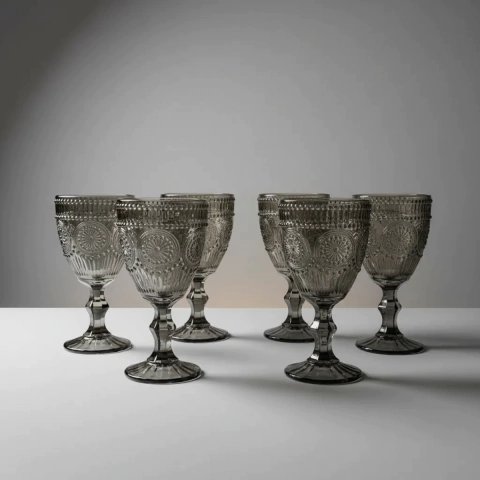 SET X 6 COPAS MARGARITA VIDRIO GRIS 350ML (ETN6563)