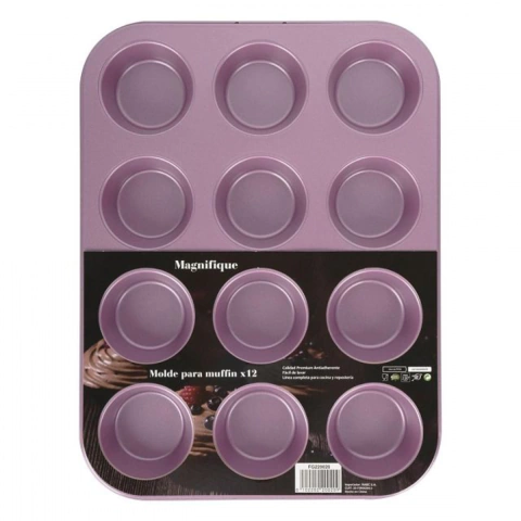 MOLDE PARA MUFFIN X 12 GOLDEN ROSE (ETN0146)