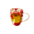 MUG DOBLE VIDRIO C/ASA FLORES PETALOS ROJOS 400ML (ETN1765R)