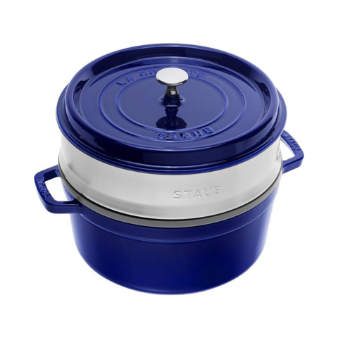 COCOTTE REDONDA CON VAPORERA DARK BLUE 26CM 1133891 (STA3891)