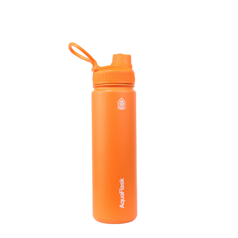 BOTELLA TÉRMICA ACERO INOXIDABLE 650 ML TANGERINE AQUAFLASK (AQAS21)