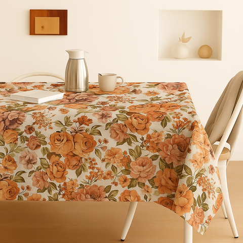 MANTEL ECOCUERO ROSAS A COLOR 300 X 140 CM (MAN0096)