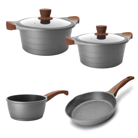 BATERÍA DE COCINA ESENCIAL LACOR LINEA STILO 4 PIEZAS (STILOPACK1)