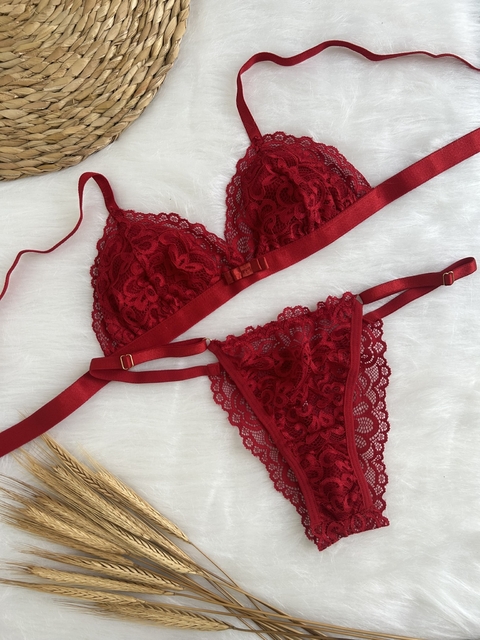 Conjunto Lingerie Aurea Vermelho