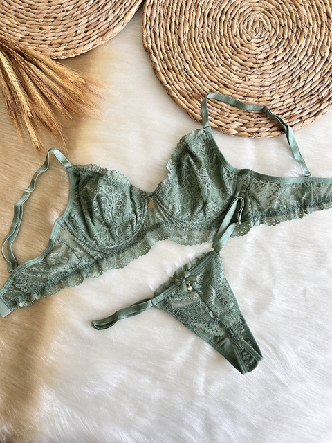 Conjunto Lingerie Luci Verde Claro - comprar online