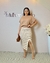 Conjunto Clara com blusa e saia listrada