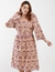 Vestido Midi em Laise Bege - comprar online