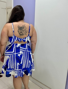 VESTIDO JASMIN PLUS SIZE - AZUL na internet