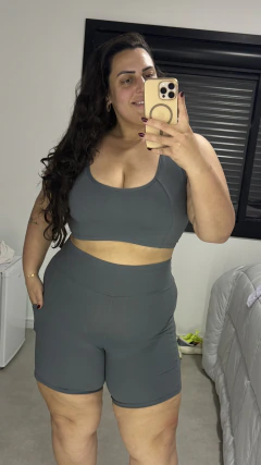 TOP POLIAMIDA NADADOR PLUS SIZE - ROVISCO - CINZA