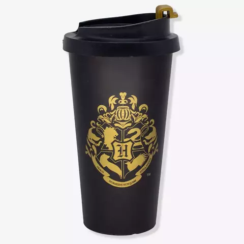 Copo de Viagem Bucks 500ml Hogwarts Preto | Harry Potter