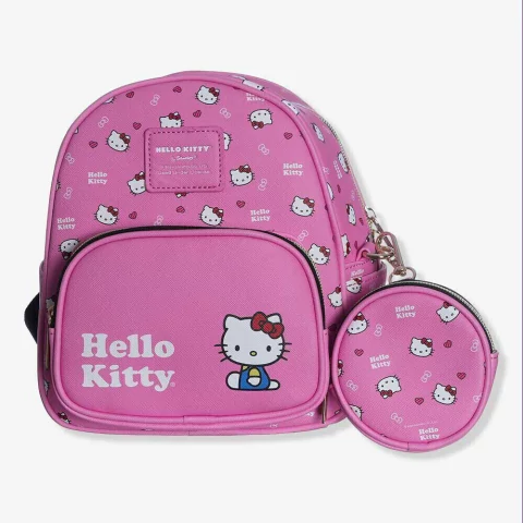 Mini Mochila Fashion com Bolsinha Hello Kitty | Sanrio