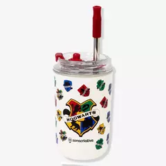 Copo Neo com Canudo 300ml Hogwarts | Harry Potter