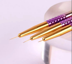 PINCEL LINER MORADO CON DORADO X3 en internet