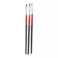 PINCEL DE GEL ROJO CON NEGRO X3