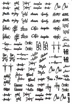 STICKER COD 29 - LETRAS NEGRAS - comprar online