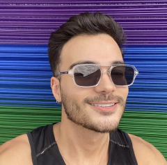 ÓCULOS BAND TRANSPARENTE - comprar online