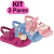 Kit 3 Pares Sandália Rasteirinha Infantil