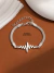 Pulseira de Prata com Classe Fashionable Batimento Cardíaco na internet