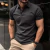 Camisa Polo Casual de Manga Curta Masculina T-Shirt Lisa - comprar online