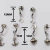 Kit Trio Brincos Aço inox Zircônia Coração Ãncora Antialergicos - loja online