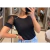 Blusa Feminina Manga Bufante Poá transparente - comprar online