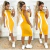 Vestido Midi Canelado Regata Faixa Branca