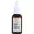 Frasco de vidro âmbar com sérum facial de ácido hialurônico e camomila, conta-gotas branco, rótulo com texto e ilustrações de plantas