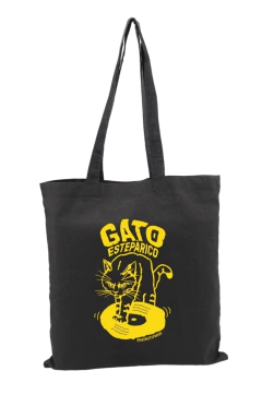BOLSA DE TELA NEGRA - Totebag 42X38 cm