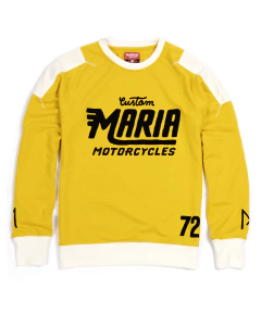ACCESORIOS - Polera Moto Cafe Racer Motocross Maria Legion Sweatshirt / Yellow - Talla M