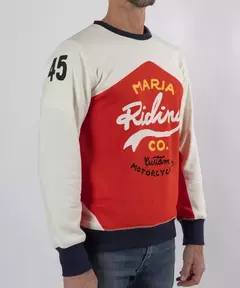 ACCESORIOS - Polera Moto Cafe Racer Motocross Maria Racing Sweatshirt Red Jersey Talla S