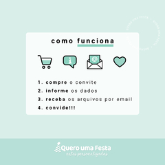 Convite Festa Slime Digital - comprar online