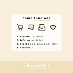 Convite Batizado Renda Digital - comprar online