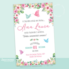 Convite Digital Jardim Encantado Digital Personalizado